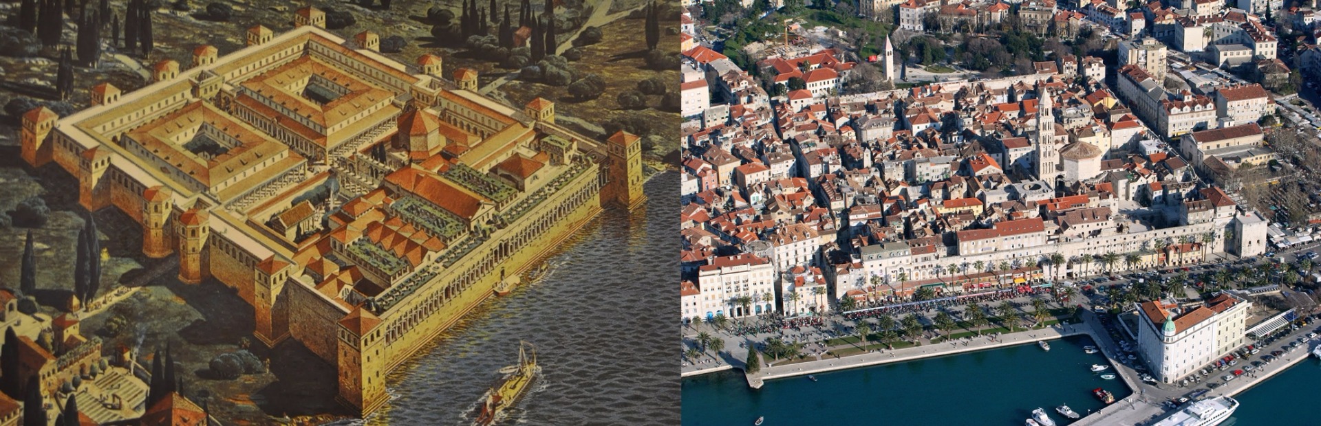 Diocletianův palác          -          Dnešní Split
